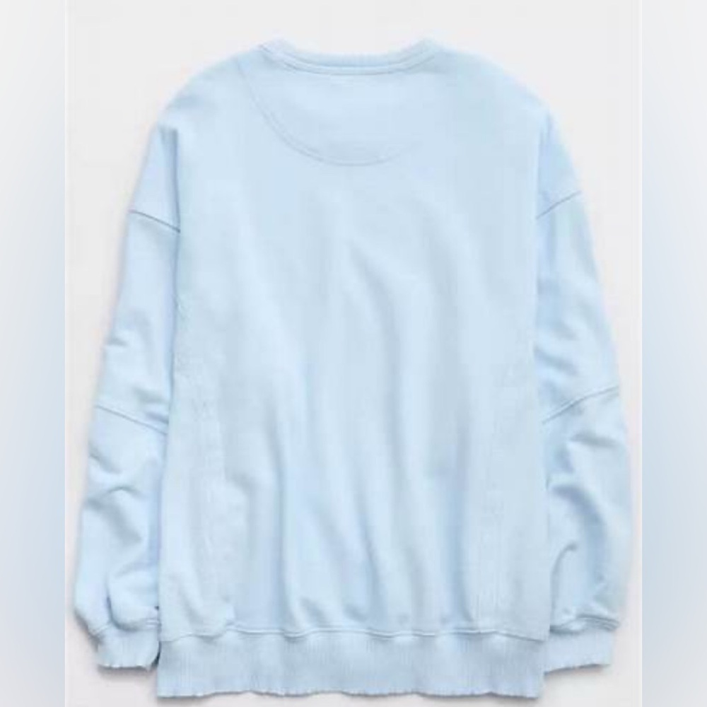 Aerie Light Blue Sweatshirt - Picture 3 of 9